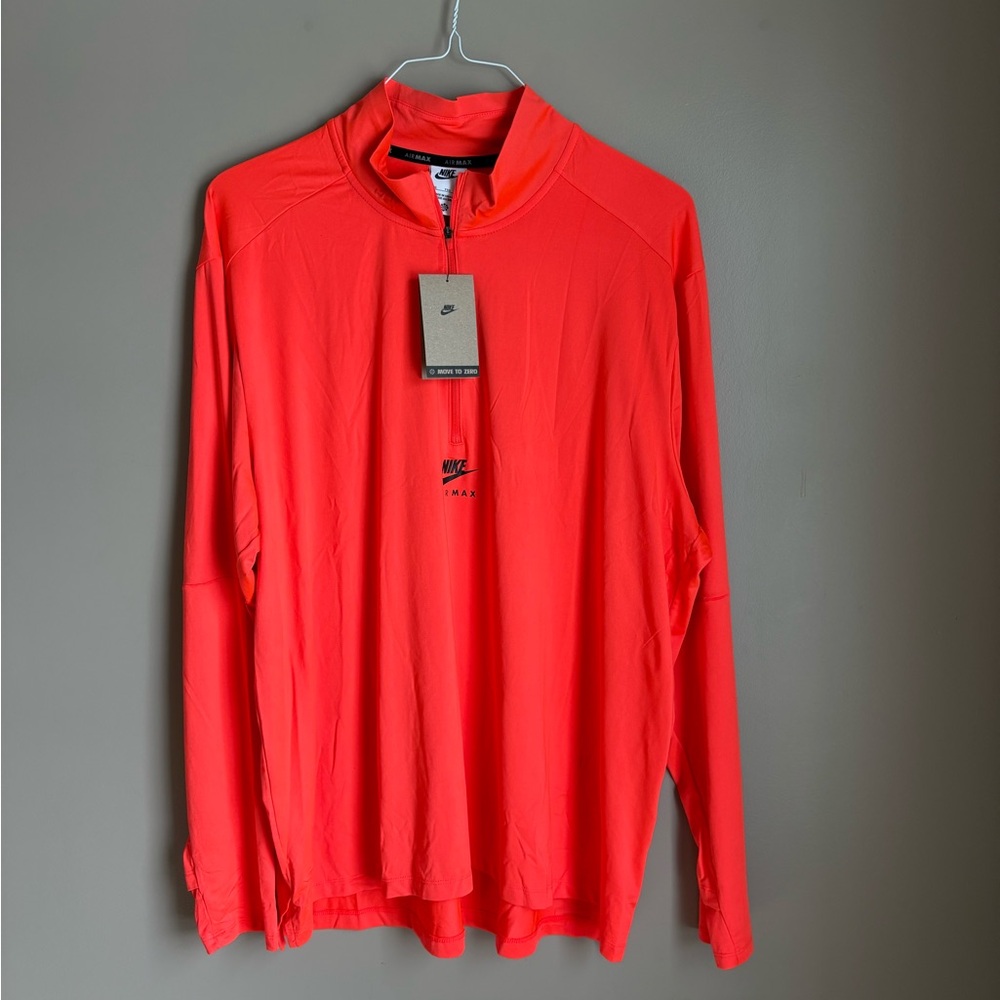 Nike Air Max Bright Red Quarter-Zip Top